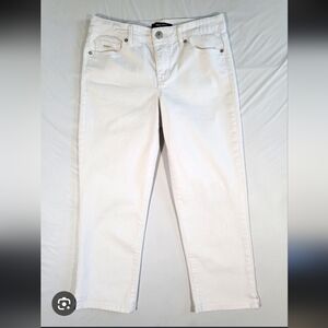 Women's Nine West Christie Capri White Jeans Size 10